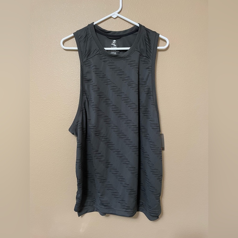 New Energy Zone Mens Athletic Fit Tank Top Gray Size Large - Picture 1 of 7